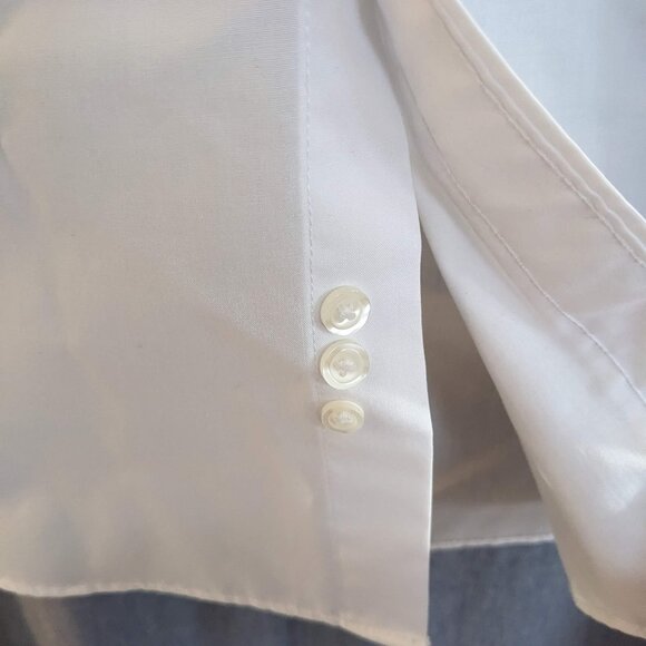 Croft & Barrow Mens Dress Shirt 17-36 White Button Down Office Formal Internship - Picture 4 of 8